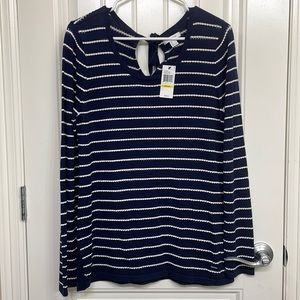 NWT Nautica blue and white‎ sweater size medium